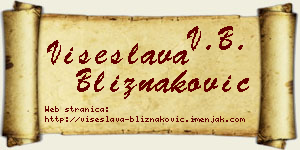 Višeslava Bliznaković vizit kartica